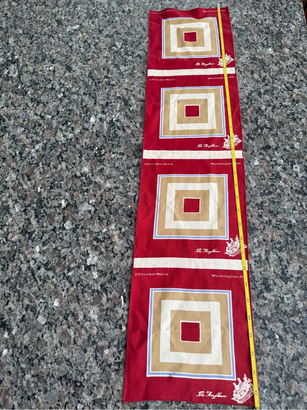 Vintage 1970s Frankie Welch Scarf, The Mayflower Hotel Washington DC
